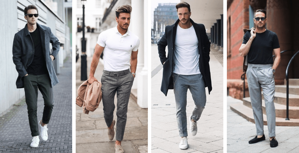 grey dress pants men outfit Farida Dress