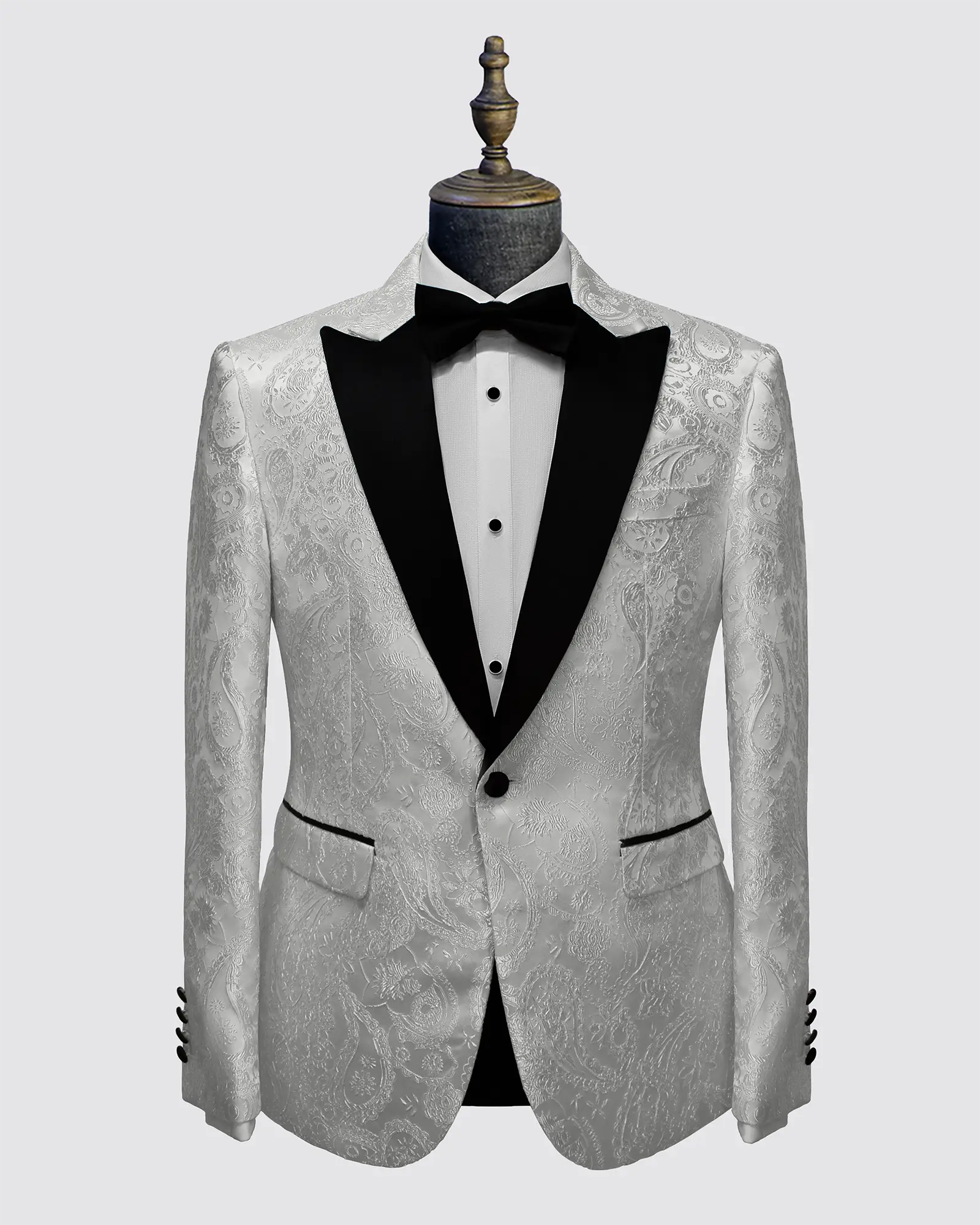 BV Ivory Paisley Peak Lapel Tuxedo