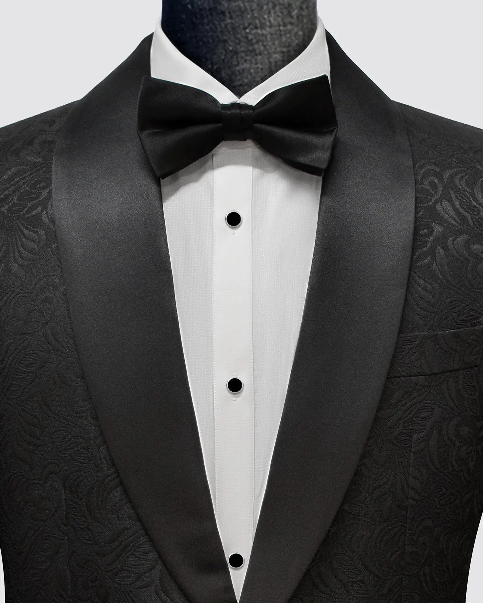 BV Black Paisley Shawl Lapel Tuxedo - Image 3